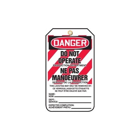 Accuform PF-Cardstock, 3-1/4 in Width, 1/4 in Height, , 25 PK TCF214LTP